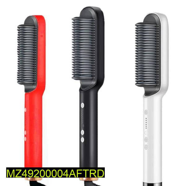 Hair straightener brush